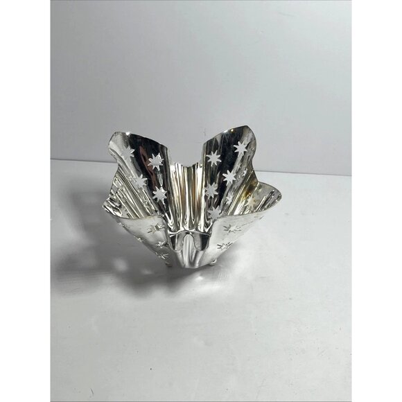 Studio Silversmith Handkerchief Votive Candle Silver Plate 7'' x 4'' Patina - Picture 2 of 10